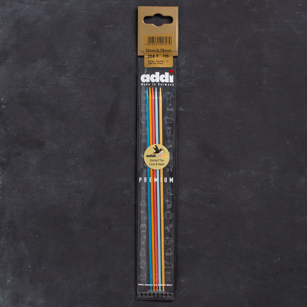 Addi Colibri 2,75mm 20cm Renkli Çorap Şişi - 204-7